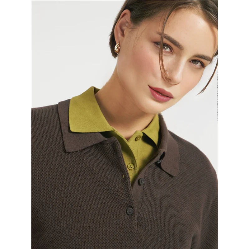

AG-Women's Long Sleeve Shirt Casual V Neck Loose Fit Formal Work Shirt Tops Autumn Clothing
