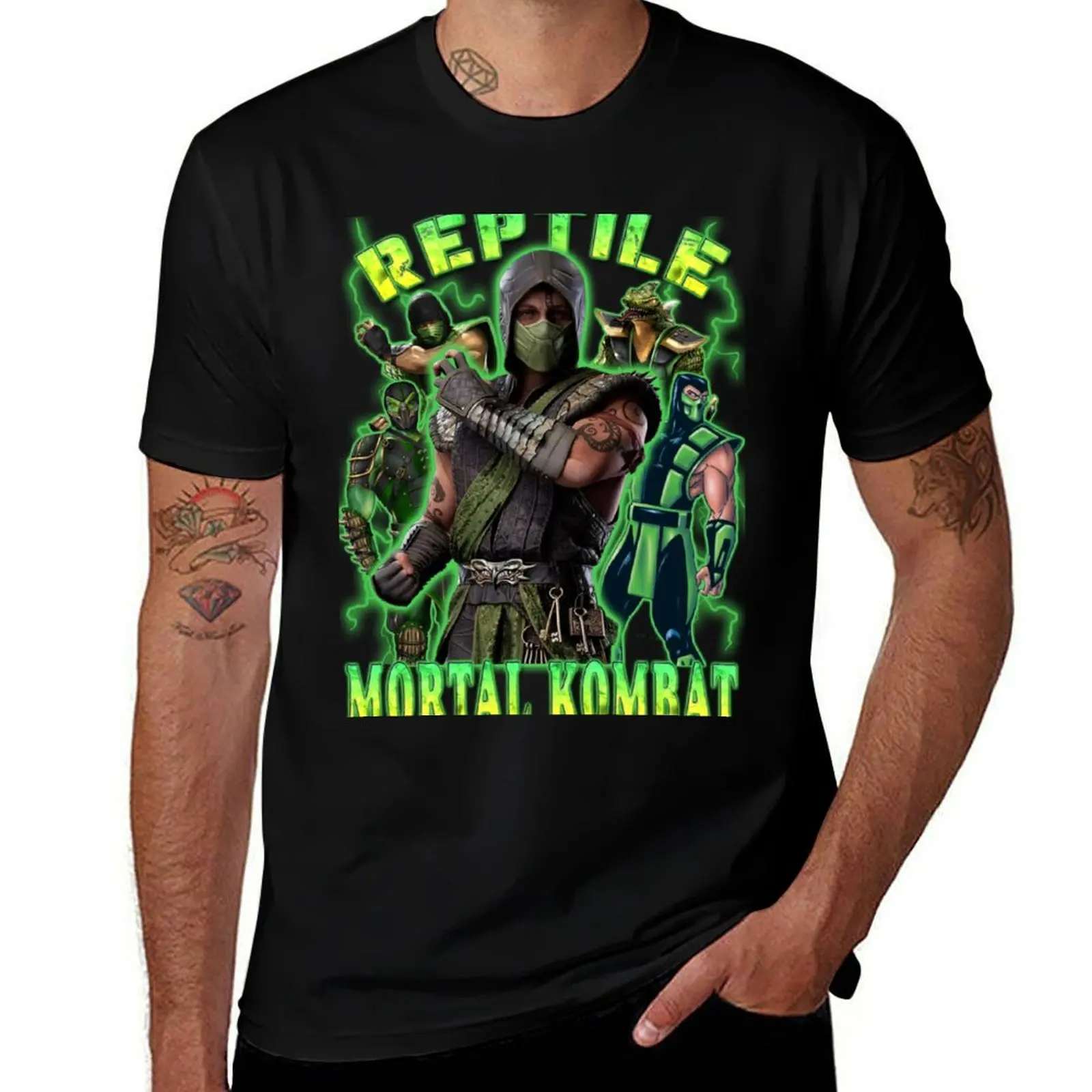 

Mortal Kombat - Reptile T-Shirt Casual Graphic Print Tee