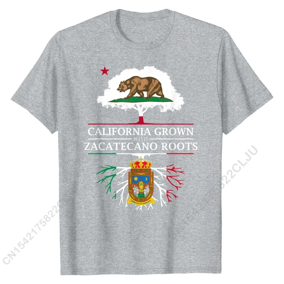 California Grown With Zacatecano Roots - Zacatecas T-Shirt Mens Cheap Customized Tops Shirts Cotton Tshirts Personalized