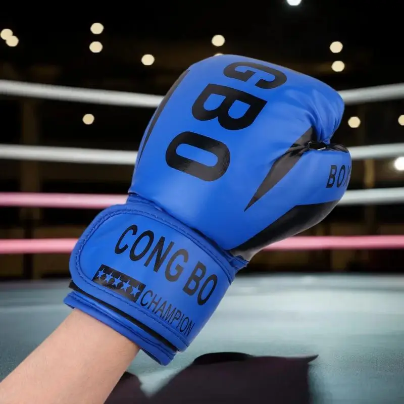 Kinder 6oz Professionelle Boxtraining Sparring Handschuhe PU Leder Kinder Atmungsaktive Muay Thai Stanzen Karate Trainingshandschuhe