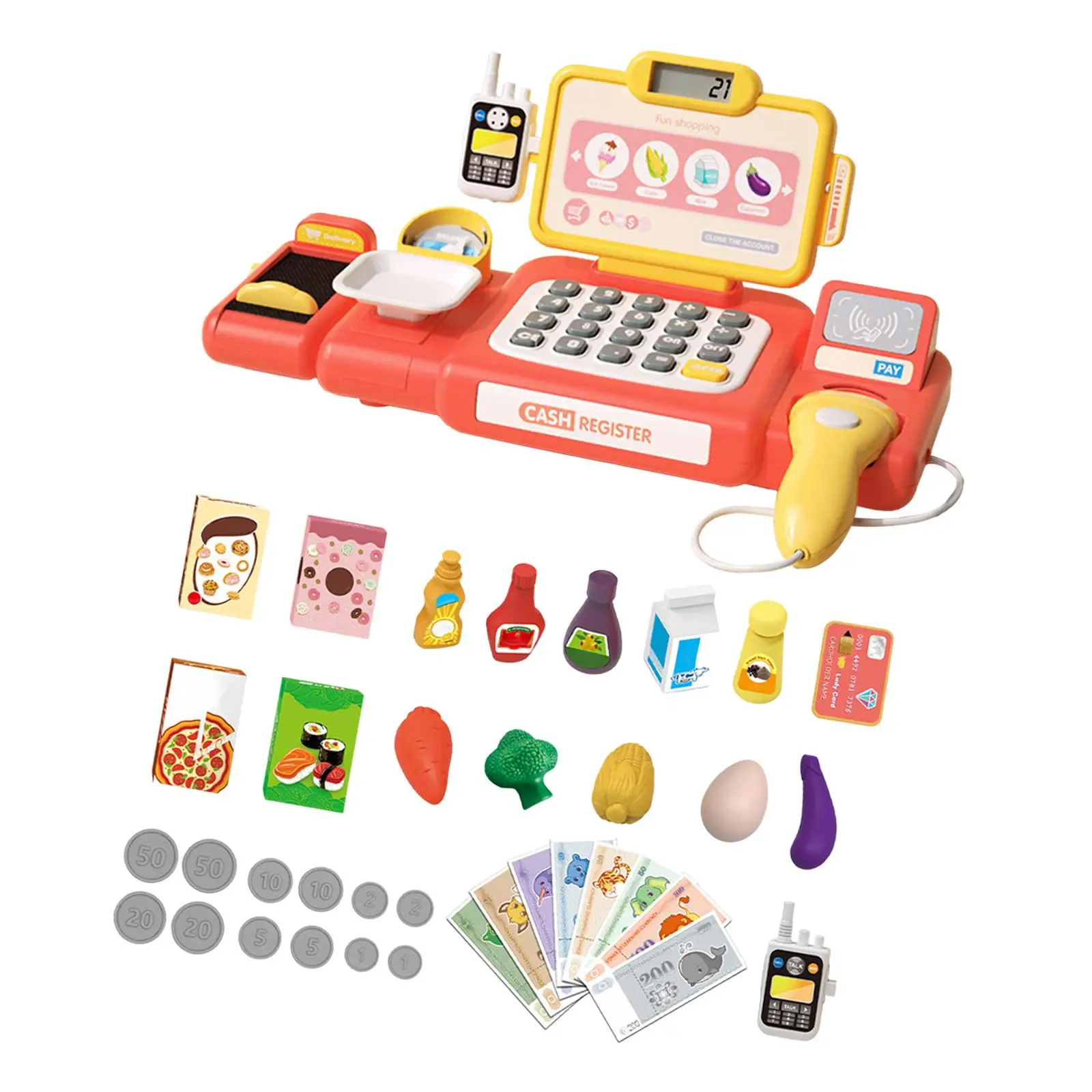 

Kids Supermarket Cash Register Playset Store for Girls Ages 3 4 5 6 Gifts