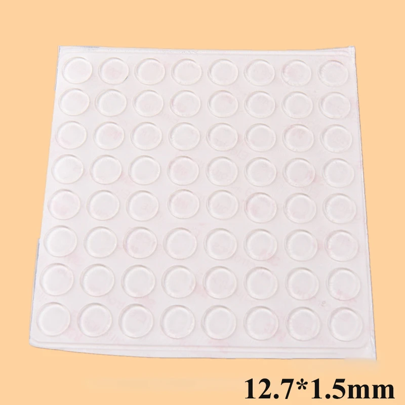 128Pcs 12.7x1.5MM Self-Adhesive Silicone Rubber Feet Pads Furniture Cabinet Bumpers Laptop Drawer Bumper Pad Shock Absorber