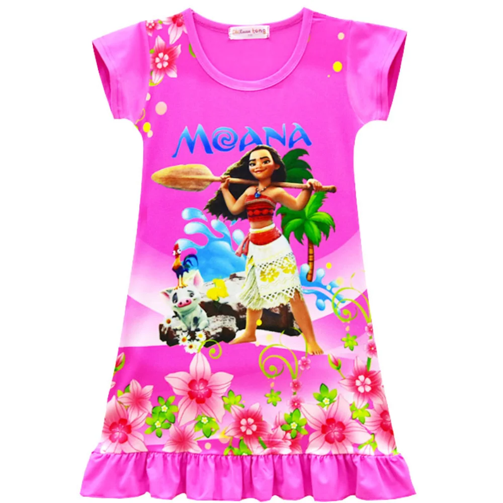 

Girls Charm Moana Dress Kids Carnival Party Costume Moana Princess Clothes Kids Pajamas Cartoon Nightgowns Child Vaiana Clothes