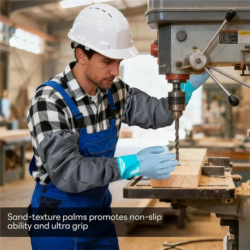 ABNM For Pond Cleaning Care/Machinery Industry Full Gloves 2 Pairs With Fleece Lining Waterproof Extra Long