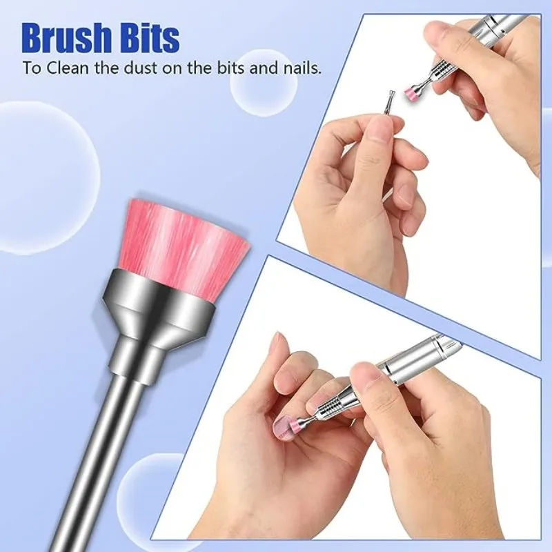 14 pcs Nail Drill Set 3/32 Inch Professional Diamond Nail Removal Drill Burr Electric Nail File Gel Exfoliation Tool Accessories