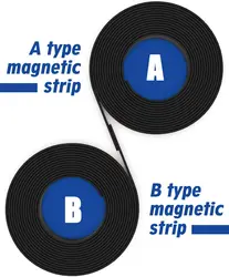 15mm Wide, A+B Magnetic Tape, Magnetic Strips with Adhesive Backing-Magnetic Tape for Crafts, Self Adhesive Magnet Roll Side A+B