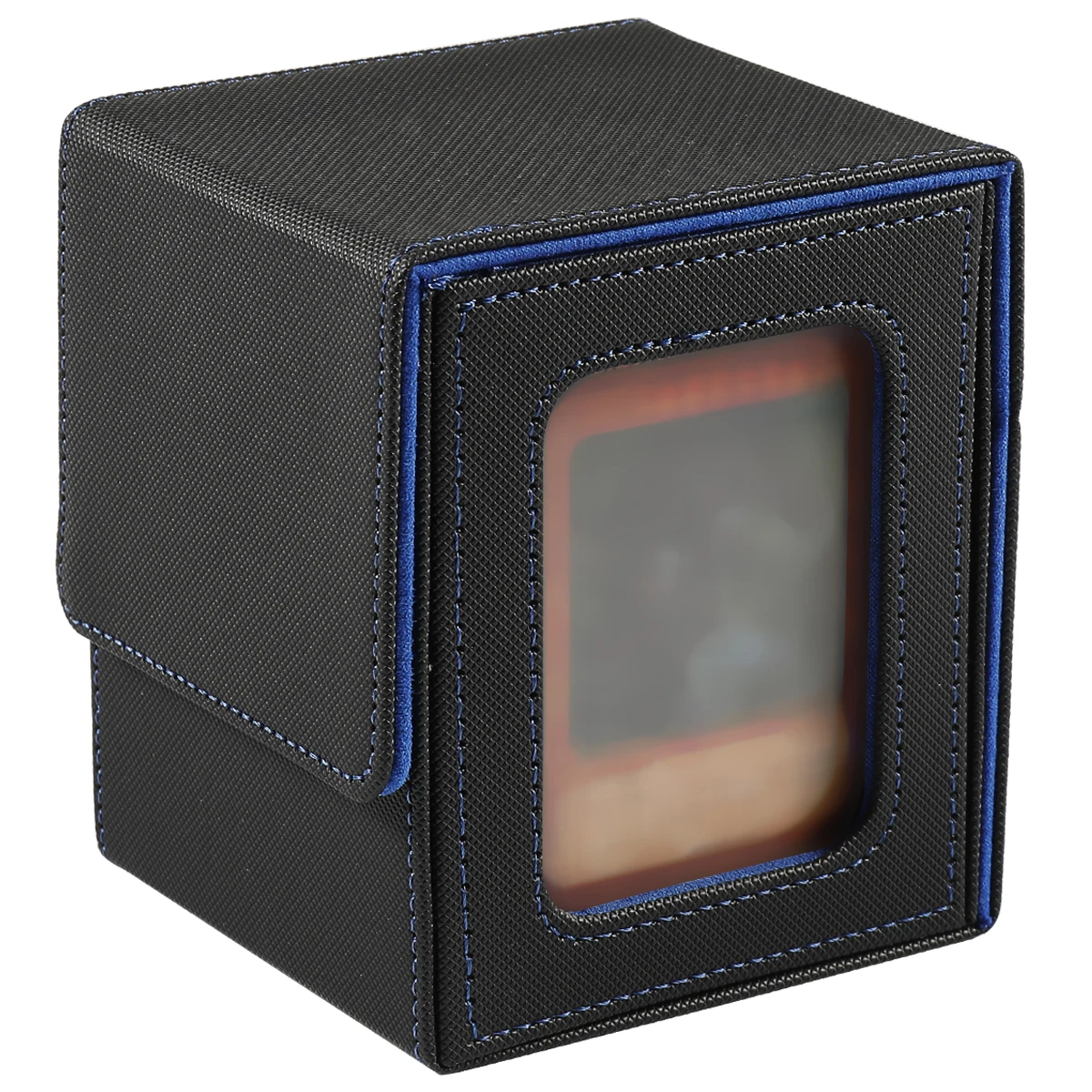 صندوق بطاقات MTG مع نافذة عرض، صندوق تخزين بطاقة المعاملات، قادر على حمل أكثر من 120 مجموعة واحدة من البطاقات