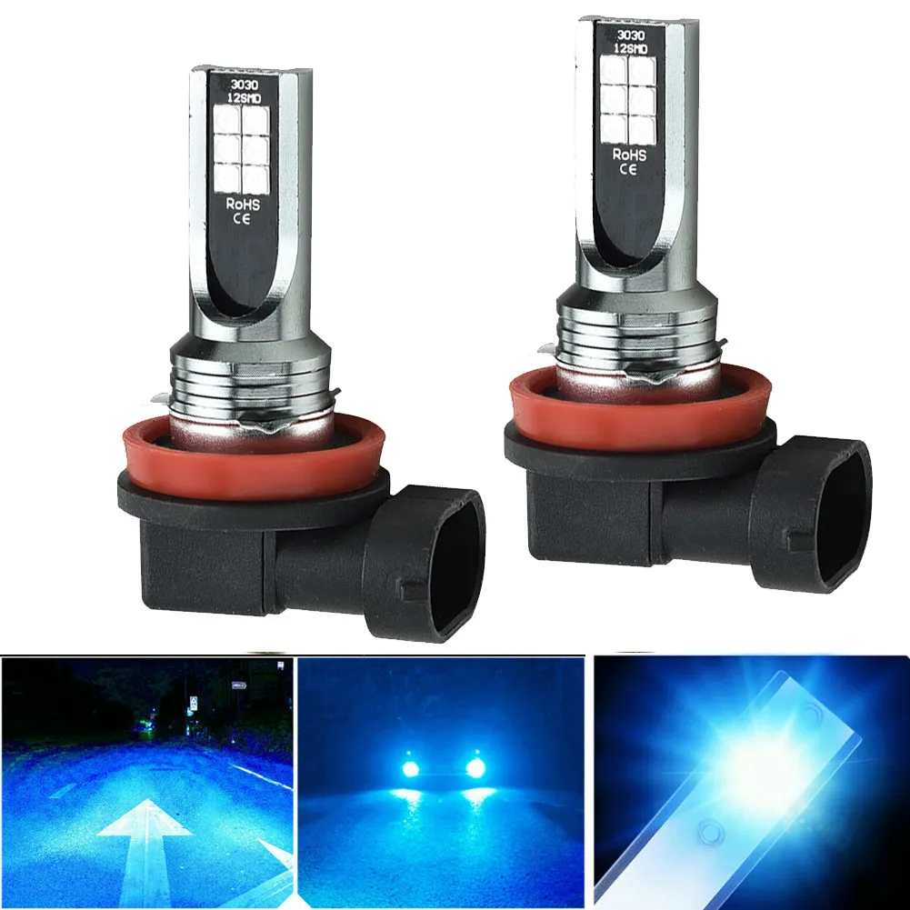 2 PCS Car LED Headlights H11 110W 20000LM Fog Light Bulb 8000K Blue Driving DRL Lamp With Box Waterproof Car Accessories