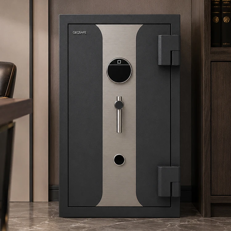 CEQSAFE Security Caja Fuerte Home Metal Fire Proof Safe Box Money 2 Hours Fireproof Safes Digital Steel Anti-Theft Fingerprint