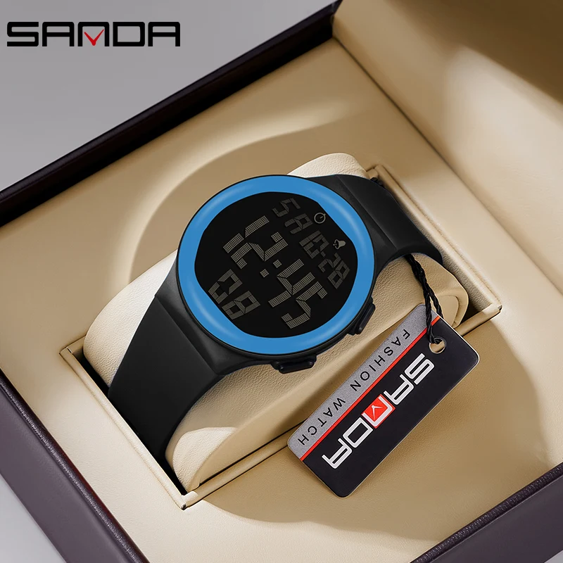 SANDA 2151 Fashion Student Electronic Watch Sports Waterproof LED Large Digital Easy to Read Student Electronic Watch Clock
