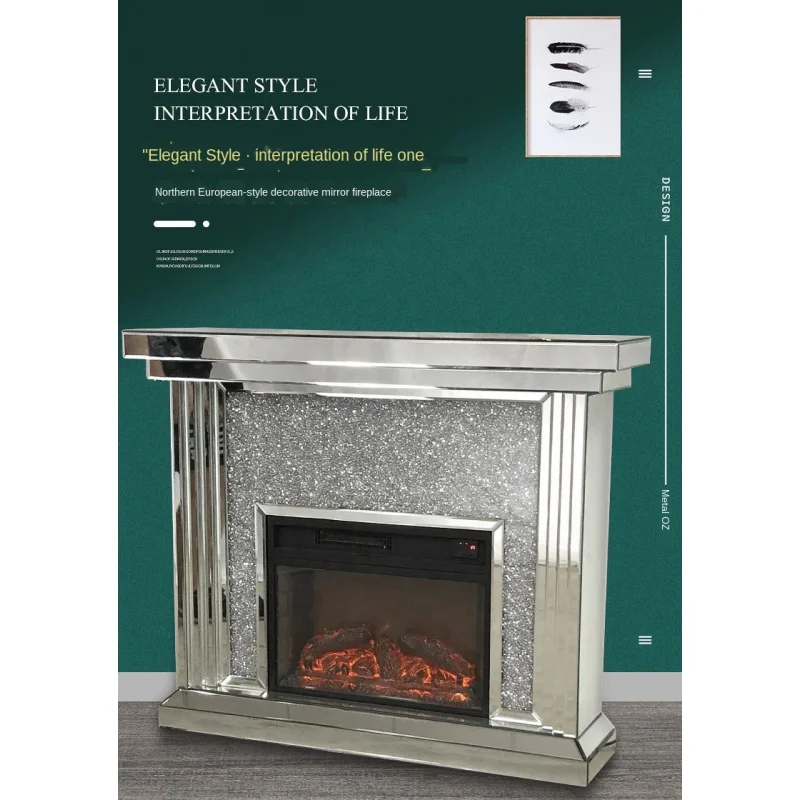 custom.Foshan New Good Furniture European-style Simple Mirror Fireplace Decoration Domestic Entrance Aisle