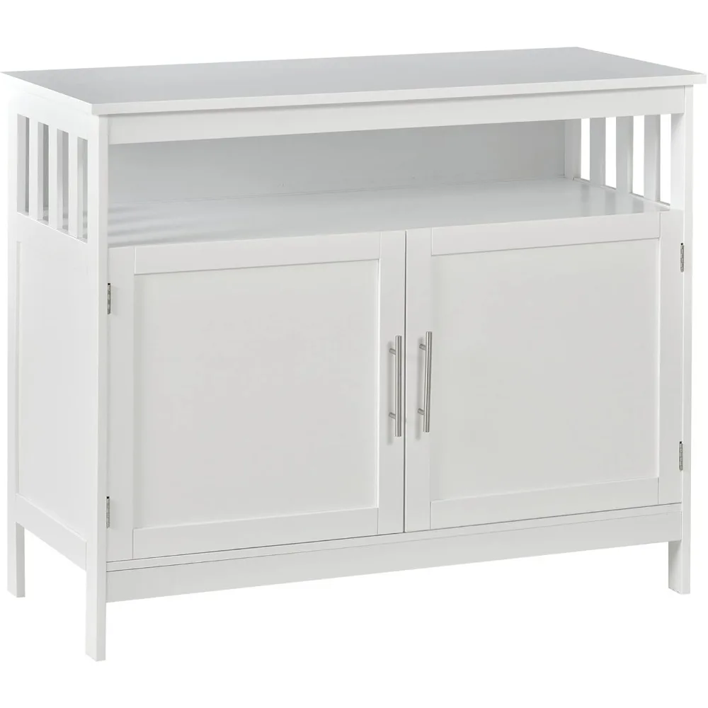 

Sideboard Buffet Cabinet, Modern Coffee Bar Cabinet with 2-Level Shelf and Open Compartment