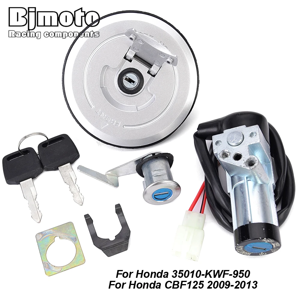 

Motorcycle Fuel Gas Cap Ignition Switch Seat Lock with Key Kit For Honda CBF125 CBF 125 2009-2013 35010-KWF-950