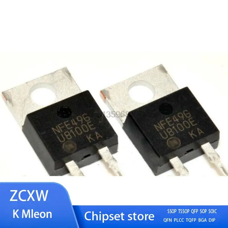 

10PCS/LOT MUR8100E MUR8100EG MUR8100 RURP8100 U8100E TO-220 8A 1000V