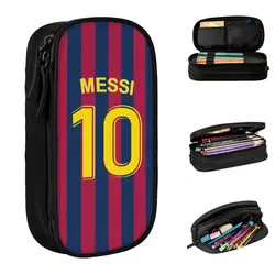 Argentina Number 10 Football Soccer Pencil Cases Messi Pen Box Pencil Bags Student Big Capacity Students School Gift Pencilcases