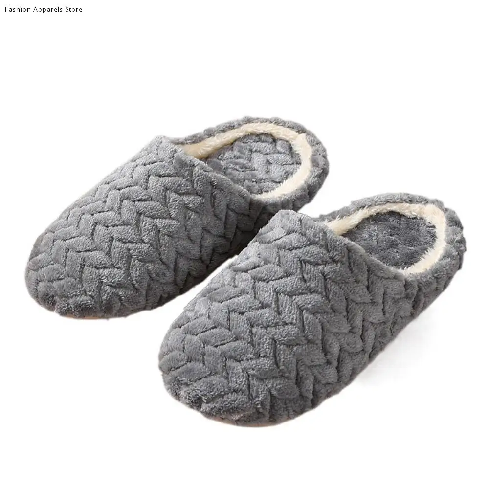 

Cozy Non-Slip Plush Warm Slippers Casual Fluffy Winter Indoor Slippers Homewear Shoes Thicken Home Silent Slippers Dormitory