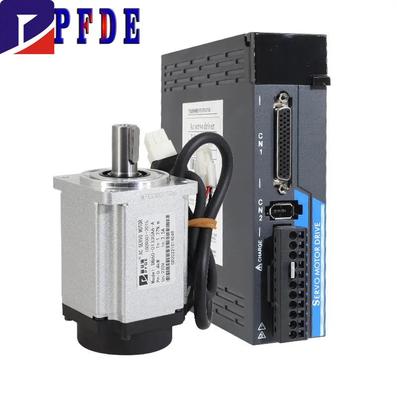 Codificador Incremental de 17 Bits Ac220v 750w Servo Motor 2.4nm 3000rpm ou 1kw ac Servo Motor 3.2nm 3000rpm com Driver Ac220v Cnc