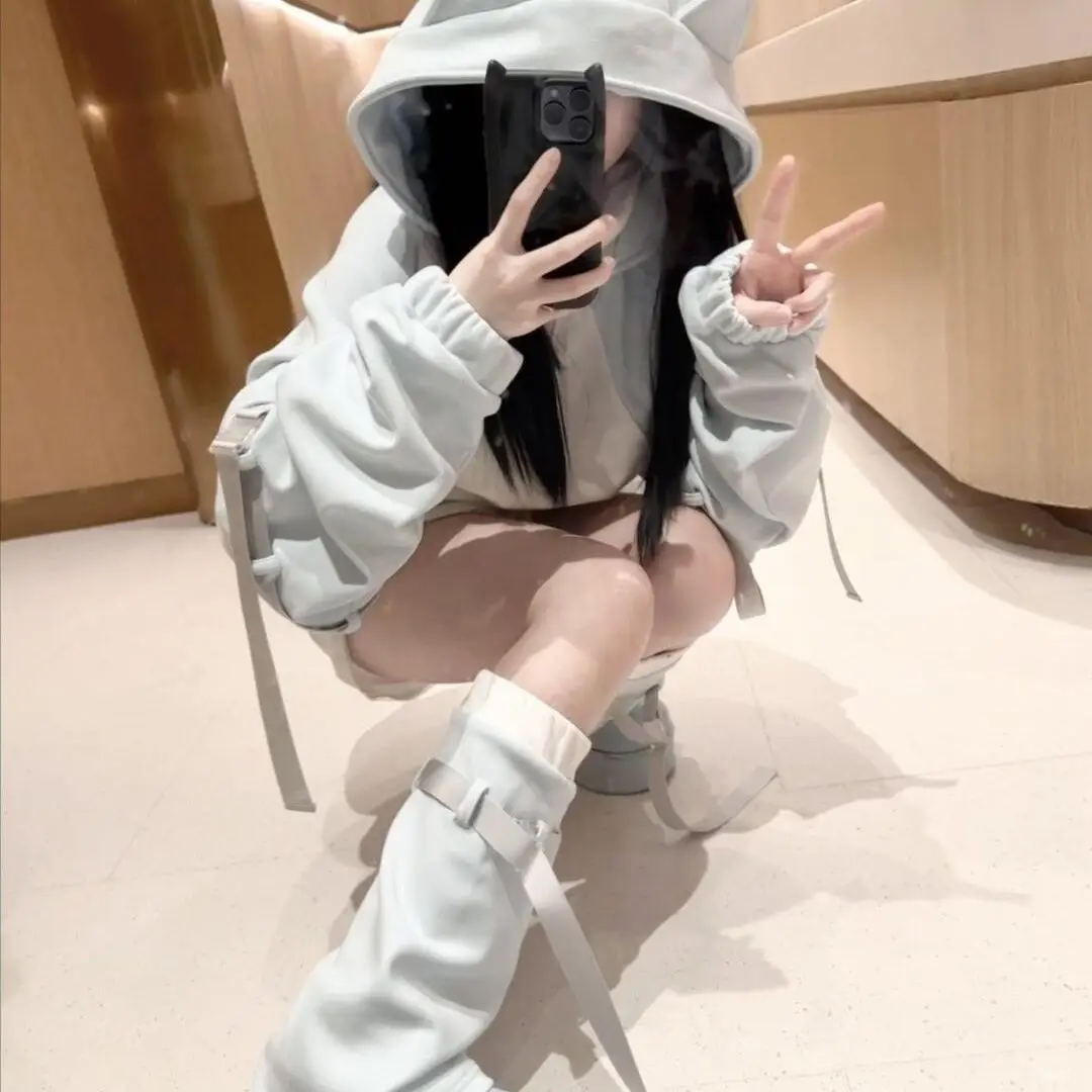 Japanischen Stil Y2K Mode Mantel Frauen Hoodie Harajuku Streetwear Sweatshirt Kawaii Kleidung Übergroße Hoodies Chic