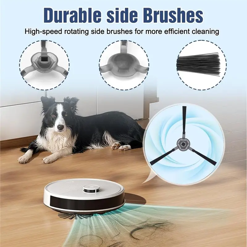 For Lefant M3 Sweeping Machine Accessories- Main Side Brush, Mop Filter& Dust Bags(26 Pcs)