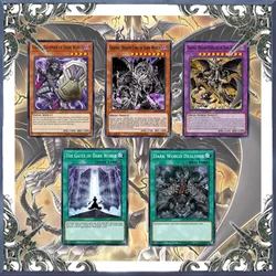 ダークワールドyugiohカードゲームデッキ、diyカード、オリジナルのマスターデュエルではありません、58個