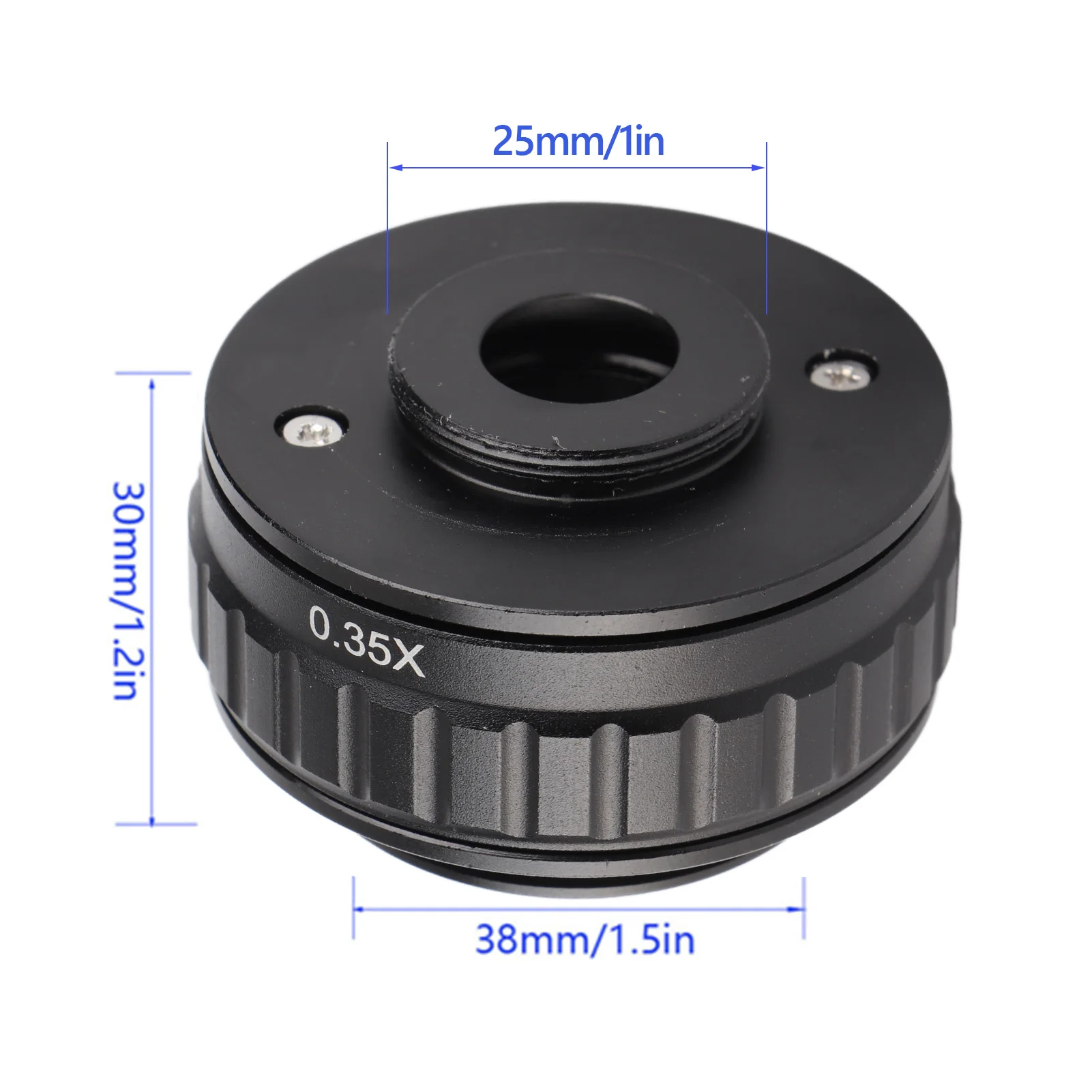 Interface de microscópio 0,35x ctv, adaptadores de interface de câmera de lente de microscópio trinocular estéreo, acessório de microscópio
