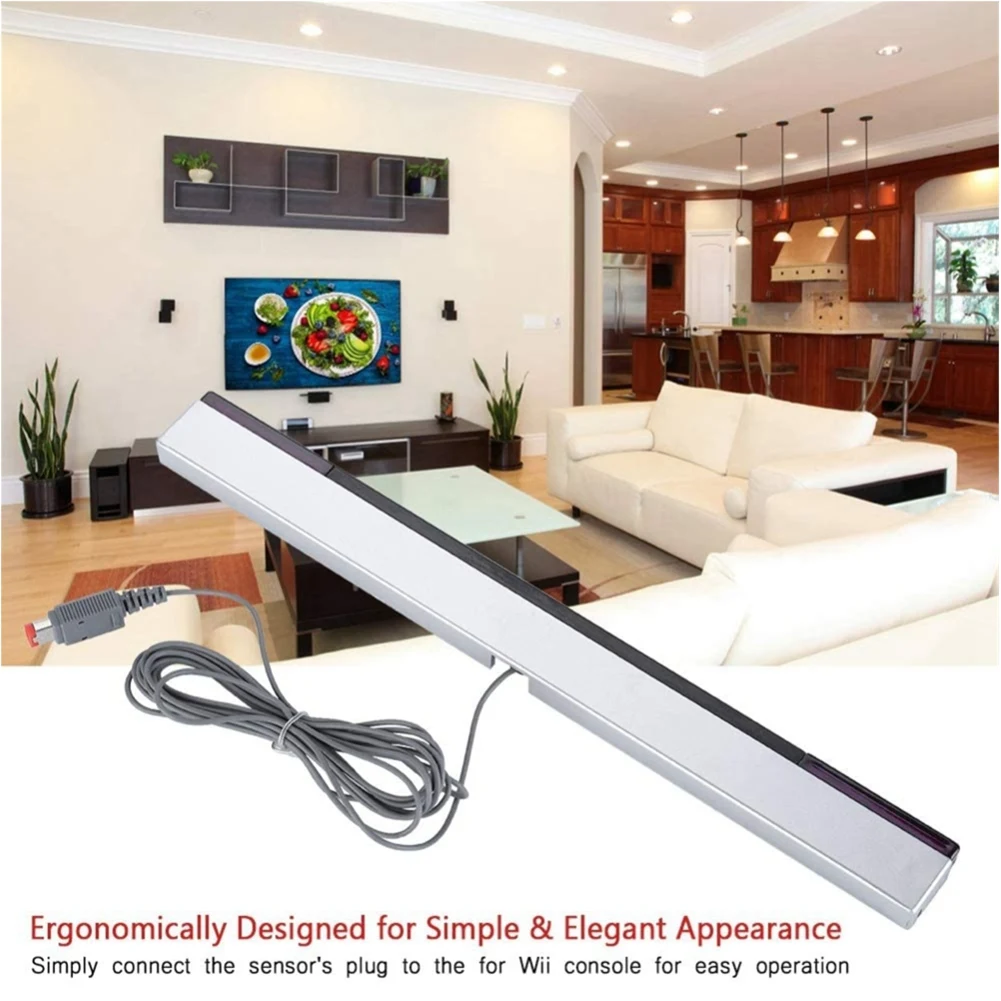 Game Accessories for Wii Sensor Bar Wired Receivers IR Signal Ray USB Plug Replacement Sensor Bar Reciever for WII/WIIU