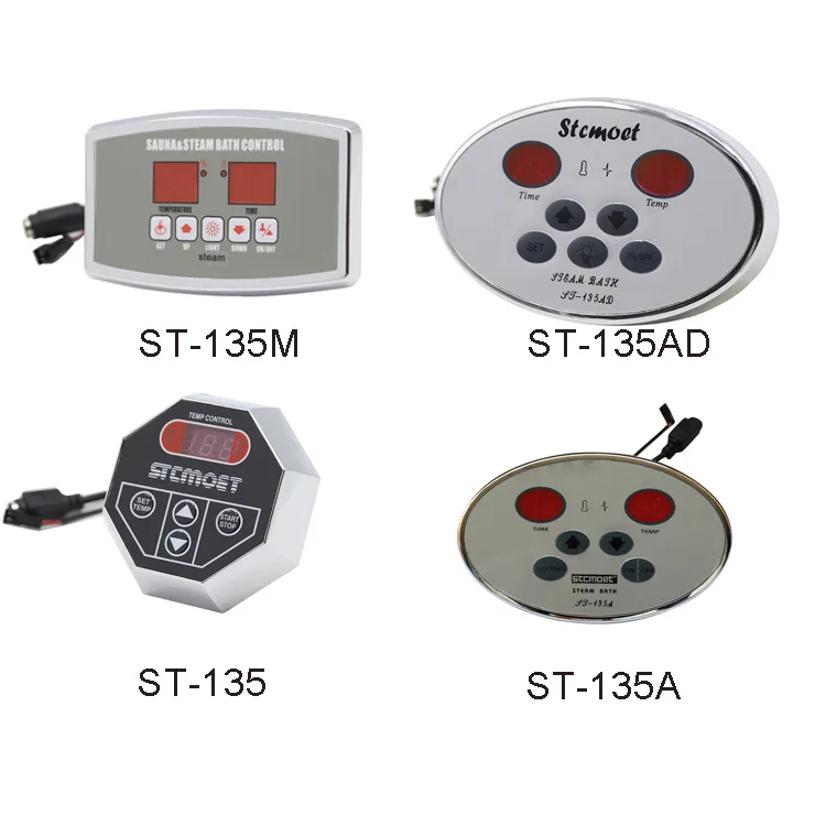 Digital Sauna Controller Wall Mount 35-110℃ Steam Generator Controller 1-12 Hours Setting for 3-27KW Sauna Heater