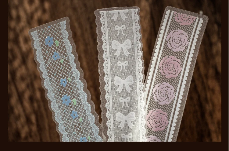 Journal GO 20 Stück durchscheinende PET-Spitzenstreifen, Retro-Schleifenmuster-Klebebänder für Journaling, Scrapbooking, Planer & DIY-Bastelarbeiten – Detail 11