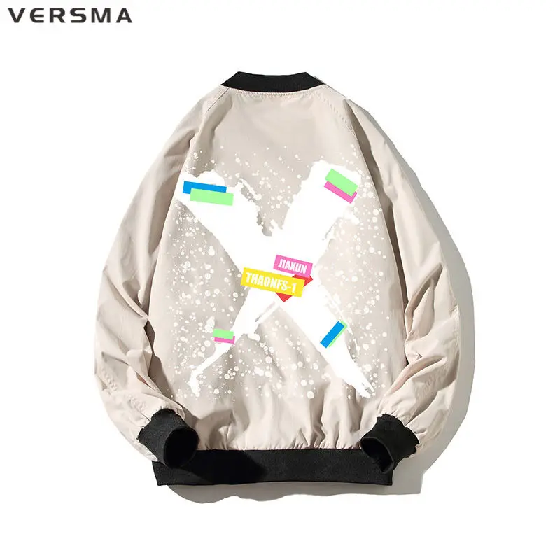 Versma japonês designer de beisebol bomber jaqueta casaco masculino feminino plus size primavera graffiti impresso jaquetas dos homens casacos dropshipping