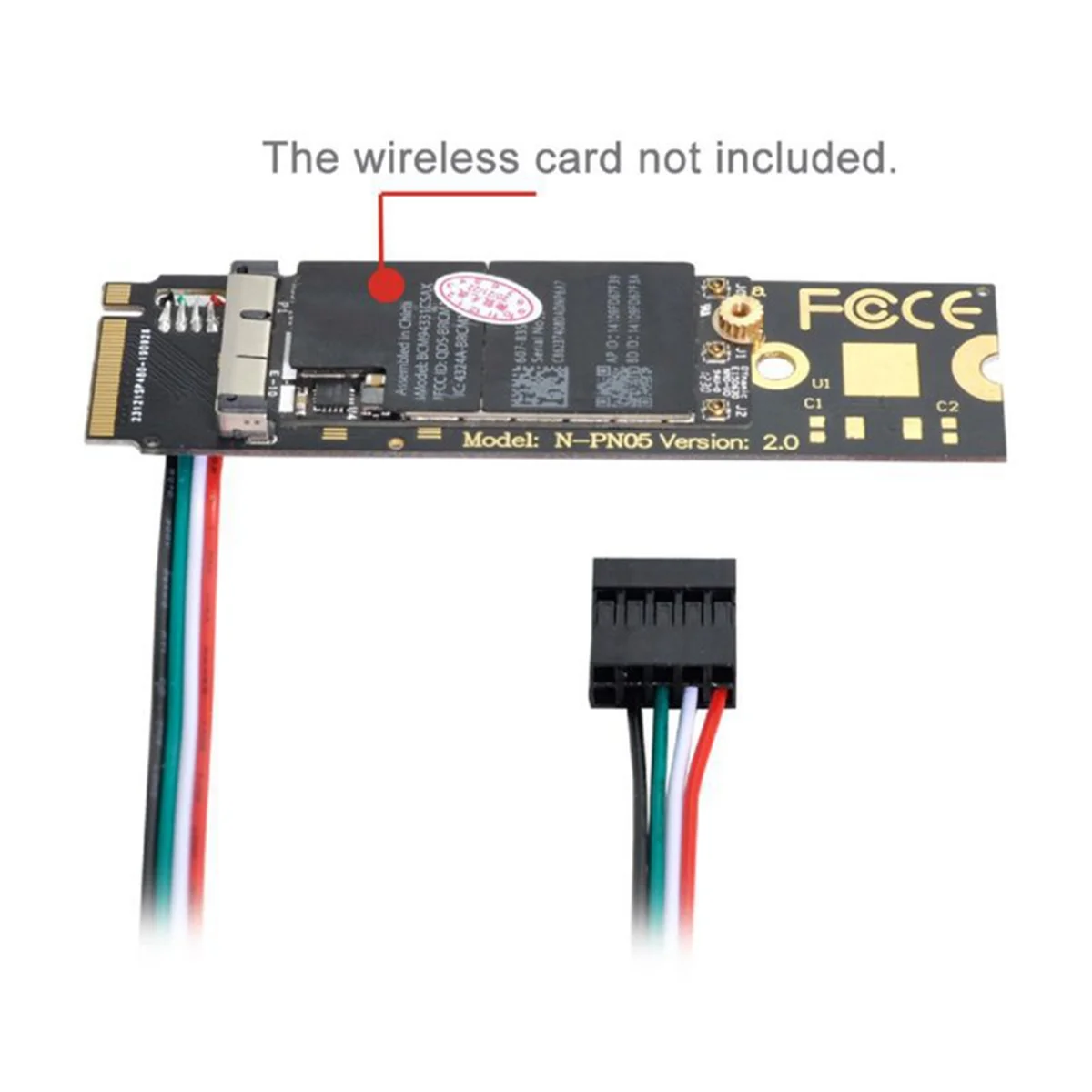 Tarjeta adaptadora inalámbrica m-key, tarjeta de escritorio sin unidad, BCM943602CS a Pcie M.2 Ngff para módulo Bluetooth