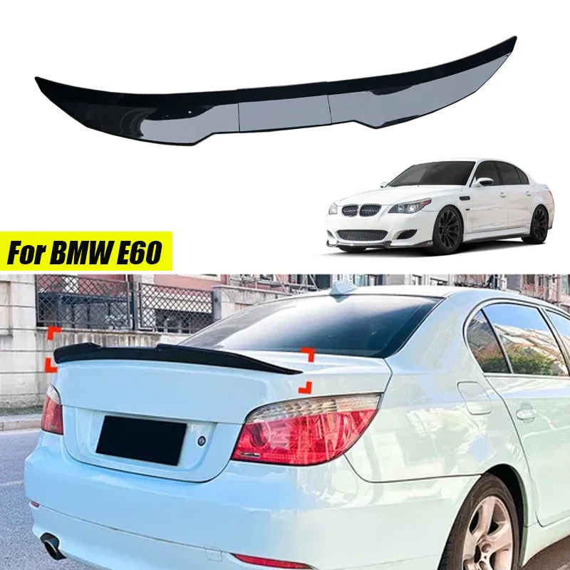 

Комплект из 3-х спойлеров-«утиных хвостов» для багажника BMW E60 528i 535i 2004+ (глянцевый черный ABS)