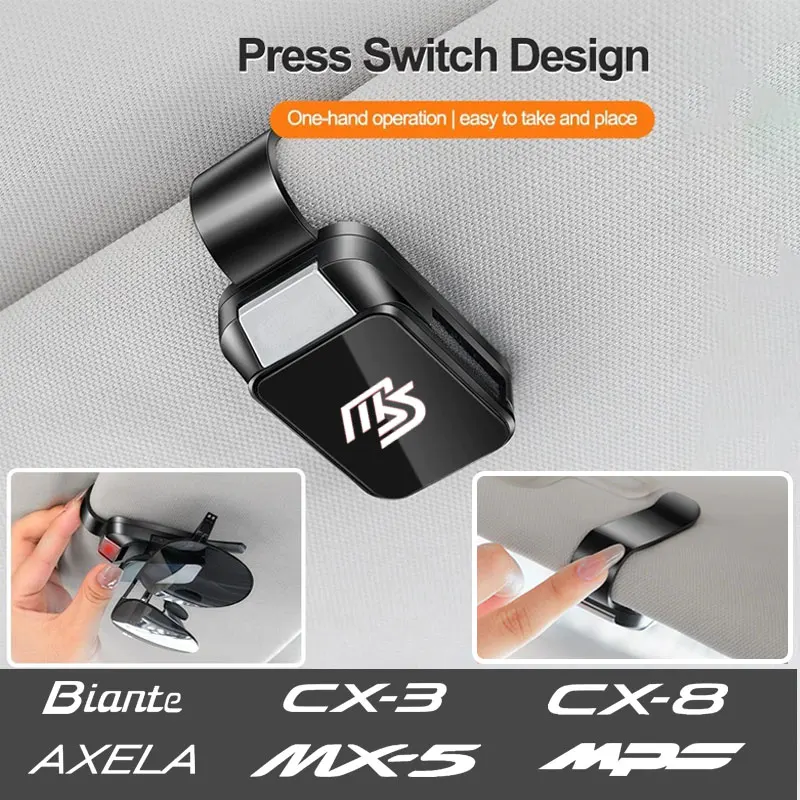 

Car Eyeglass Storage Clip for Mazda 2 3 6 Biante Demio Atenza Bt-50 Axela CX-3 CX-5 CX-8 CX-9 CX-30 MX-5 Skyactiv Premacy MS MPS