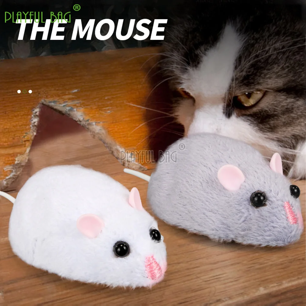 RC Infrared Simulation Mouse Toy Realistic Cartoon Hamster with Cheese Remote Control Cat Chase Play & Interactive Fun Toy HG40