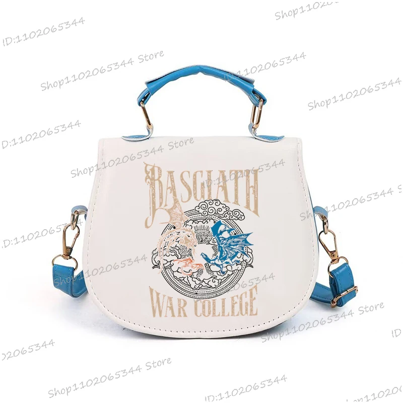 Fourth Wing Women's Shoulder Bag Fashion Basgiath War College Pattern Korean Style Crossbody Bag Bookworm Books Lover Handbags