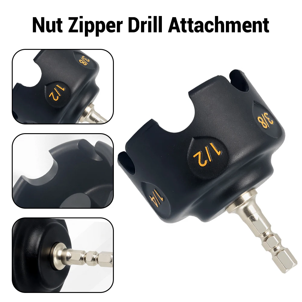 سبائك الألومنيوم / ABS البلاستيك الإفراج السريع الجوز مثقاب المقبس أداة مفتاح الربط الجوز سستة الحفر مرفق الأدوات اليدوية #3