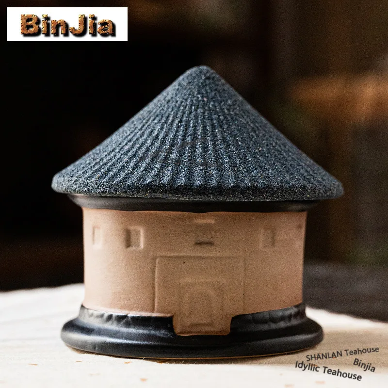 Earthen Building Ceramic Tea Leakage Set Coarse Pottery Non-porous Tea Filter Infuser Holder Tea Making Tea Pet Tea Accessories