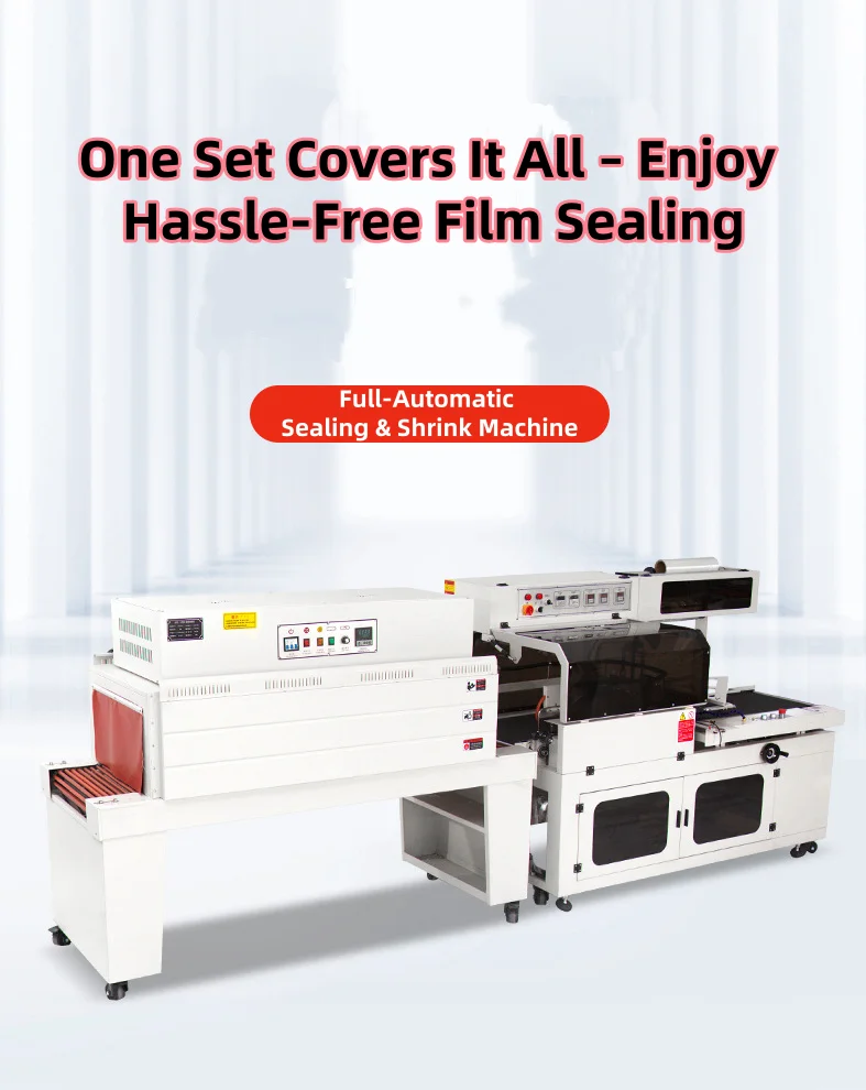 Automatic Sealing Cutting Shrinking Machine for Gift Box Tableware Courier Packaging Various Products High Quality Customize view 6