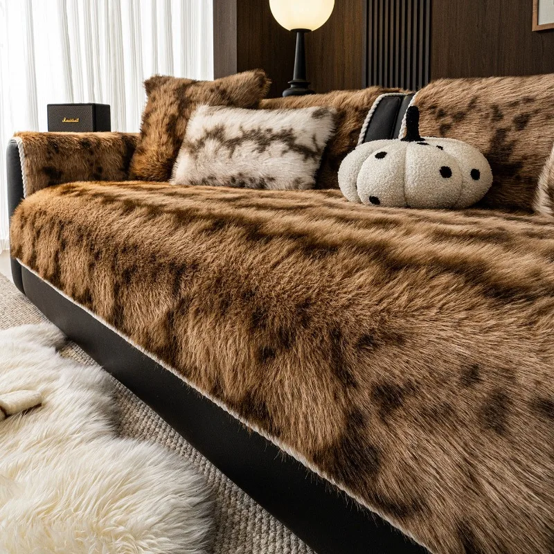 2026 الأوسط القديم نمط غطاء أريكة النسيج ضوء الفاخرة الثابتة عدم الانزلاق سميكة ودافئة غطاء وسادة أريكة الخريف والشتاء جديد #2