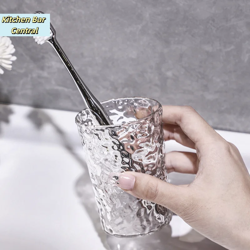 Plastic Mouthwash Cup With Handle For Bathroom Toothbrush Holder_voghion.com