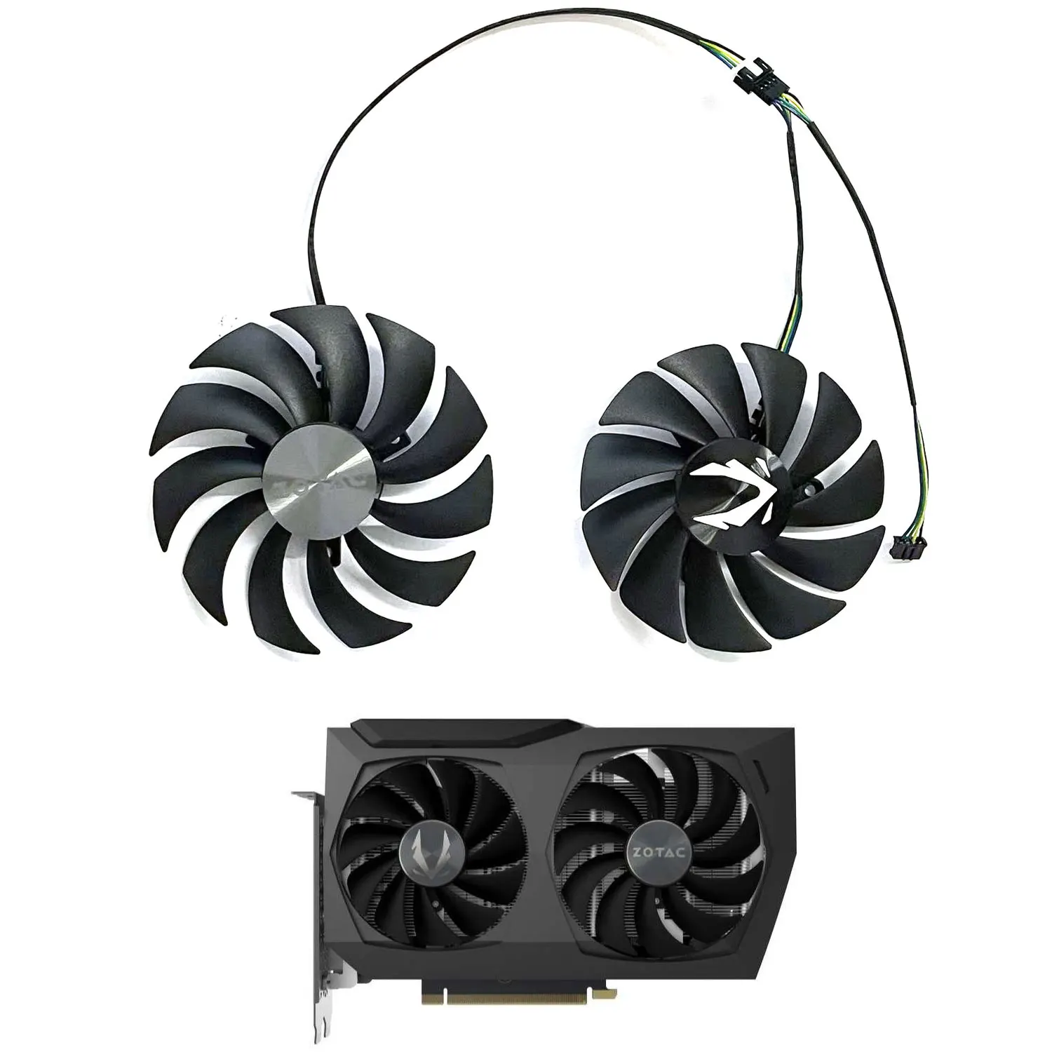 New 100MM CF1010U12S 89MM CF9015H12S 4PIN RTX3070 3070TI GPU Fan for Zotac Gaming RTX 3070 Dual Edge Graphics Card