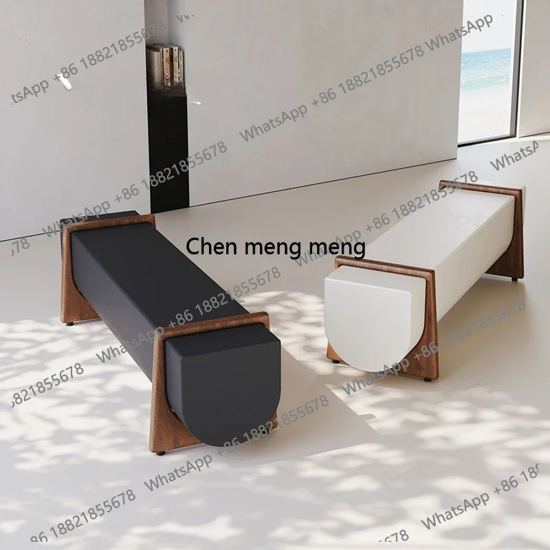 

Creative solid wood bench tea room leisure stool model room shopping mall leisure special-shaped stool