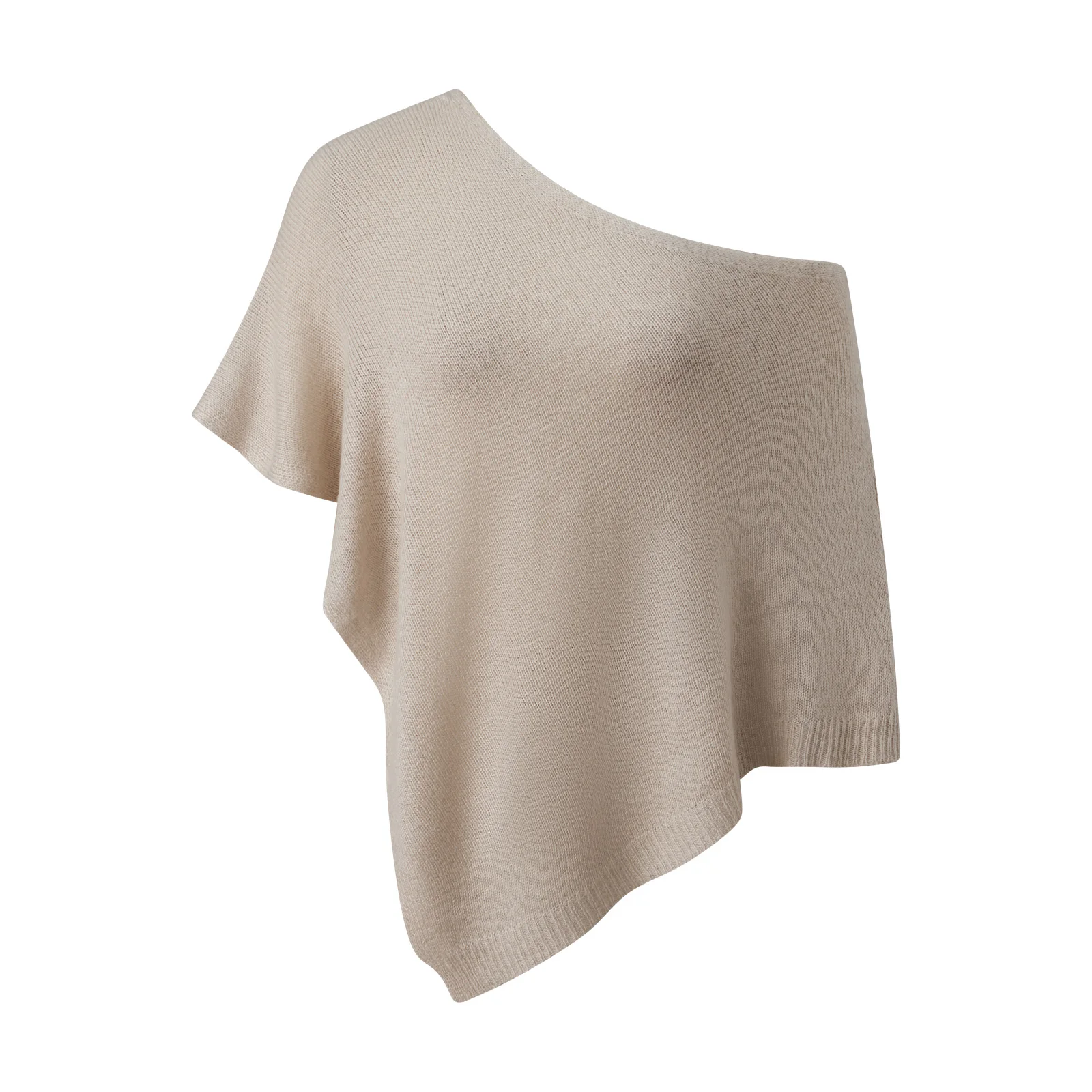 

Women's Knit Sheer Poncho Beach Cover ups Shrug Top Summer See Through Lightweight Asymmetrical Off Shoulder Shawl