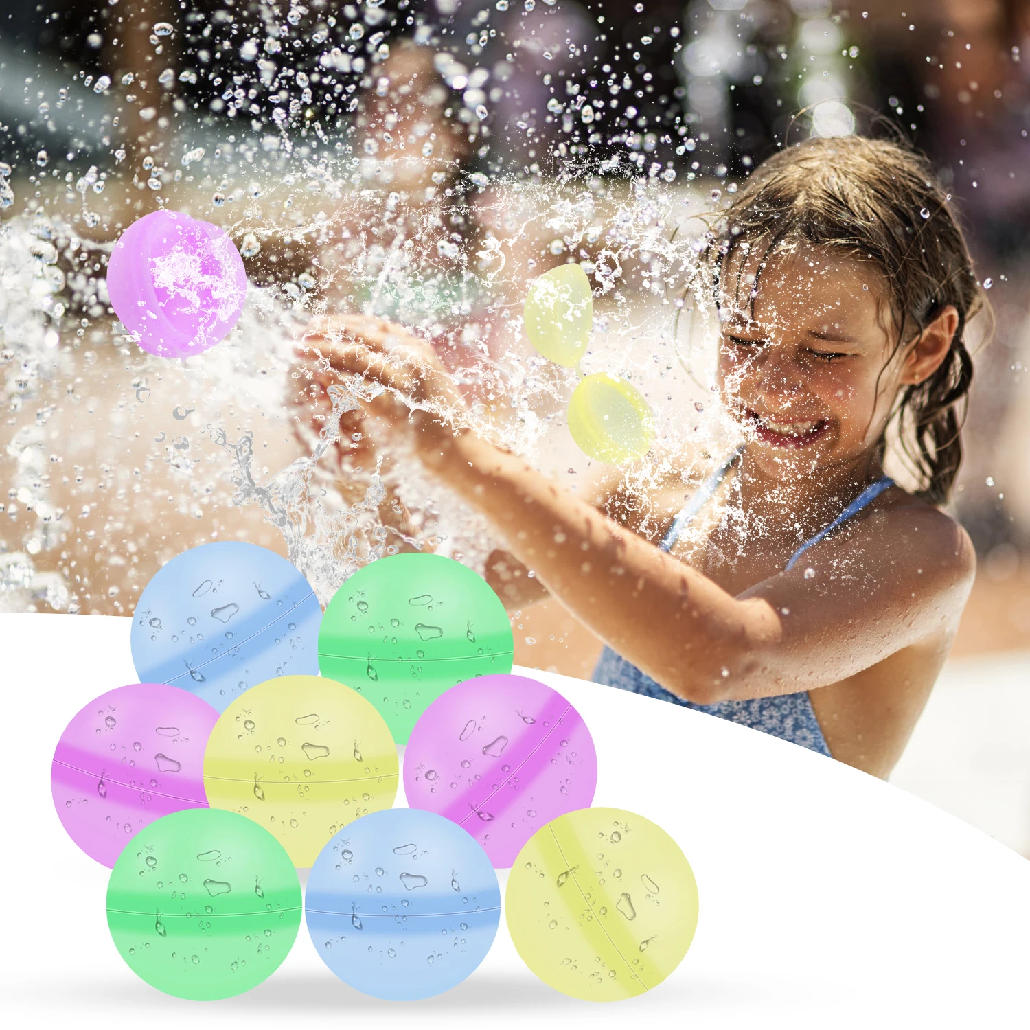 Kinder schnalle Silikon Wasserball Sommer Wasserspiel Spielzeug wieder verwendbare Outdoor-Wasserspiel Strand Schwimmbad Interaktion