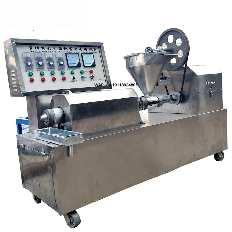 Automatic Soya Protein Extruder Food Production Line Soya Chunks Processing Machines with Core Motor for Soybean Raw Material