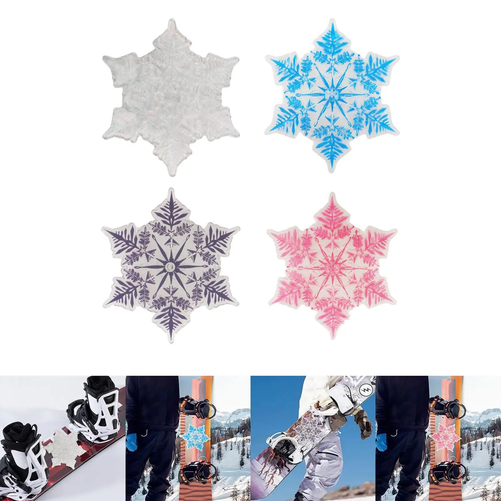 Snowboard Stomp Pad Snowflake Stomp Pad 3D Bumps Design Leve Antiderrapante