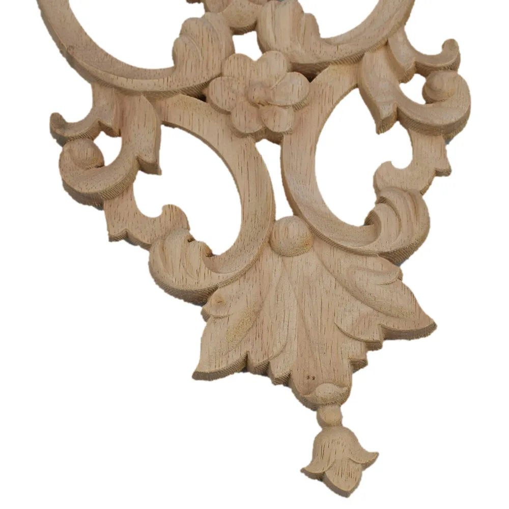 2PCS 30cm Holz Applique Europäischen Trim Dekorative Decals Tür und Tisch Dekoriert mit Geschnitzte DIY Hause Dekoration Zubehör