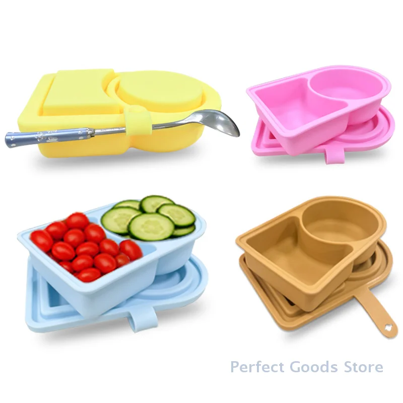 

Silicone Condiment Box For Sauce Container With Lid Portable Small Lunch Box Accessories Dip Container Food Storage For Kitchen