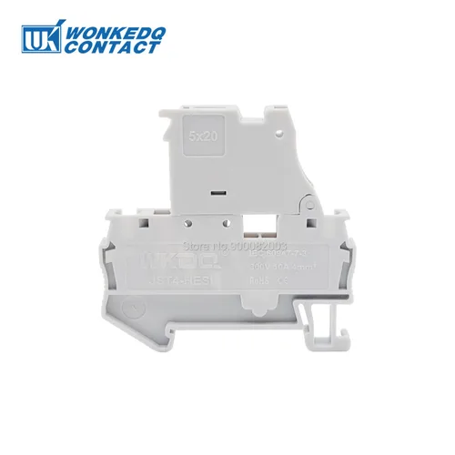 Imagen 2 del producto 10 Uds ST 4-HESILED 5*20mm portafusibles bloque de terminales de carril Din 24VDC 230VAC LED terminales eléctricos conector de Cable ST4-HESI
