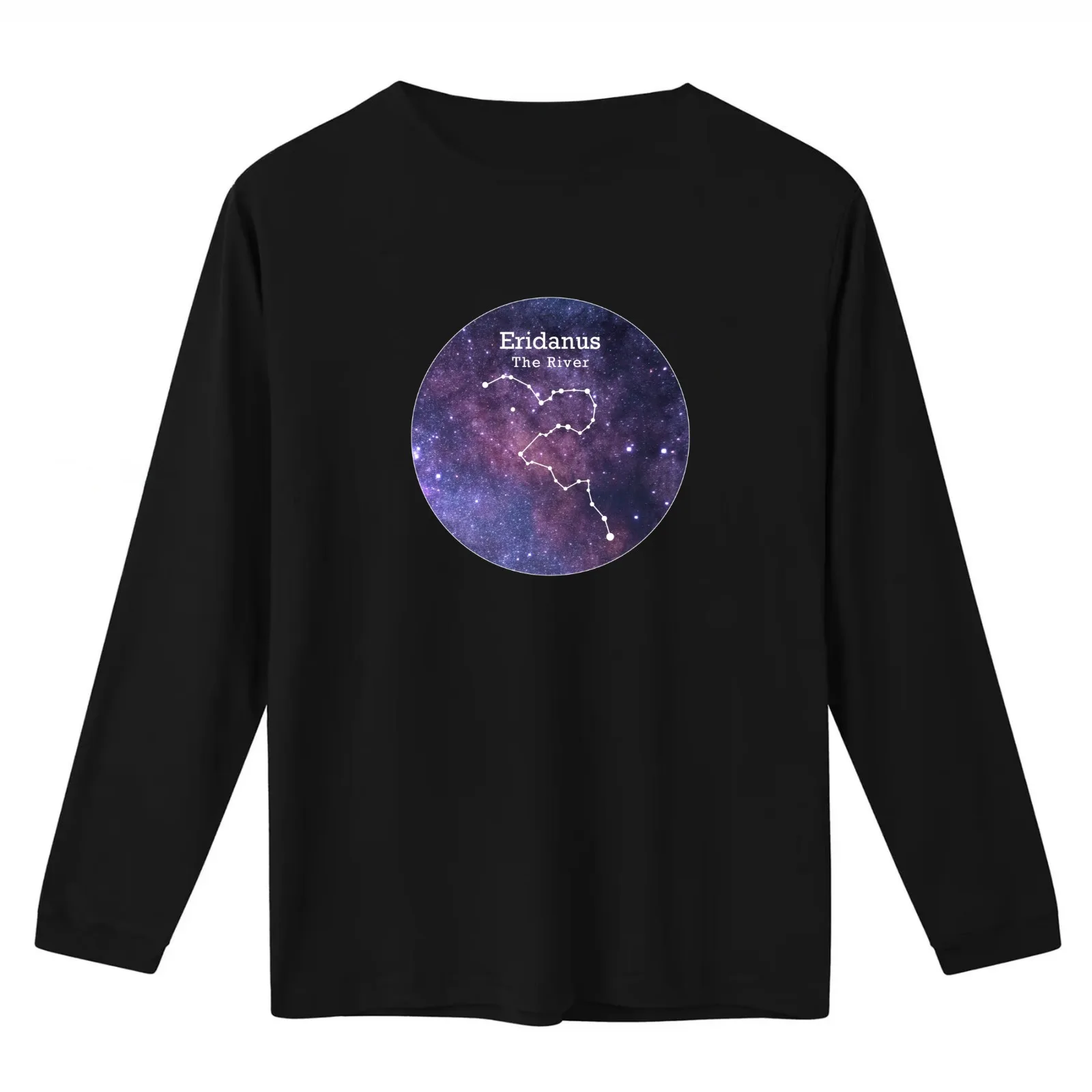Eridanus Constellation T-Shirt Summer Casual Cotton Tee Oversized Streetwear Tops Vintage Graphic Print Unisex Men Women