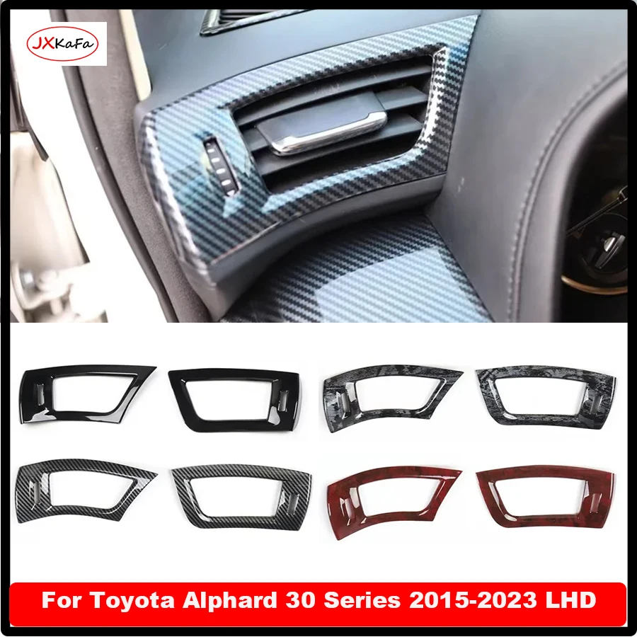 Car Dashboard Side Air Vent ABS Stickers Frame For Toyota Alphard 30 Series 2015-2023 Interior Car Accessories Styling